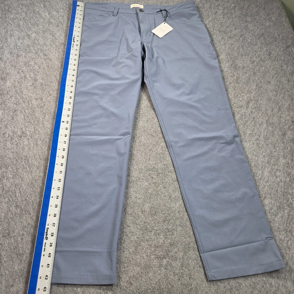 Rye 51 Voyager Techknit Pants Mens 38 Blue Gray Milo Straight Fit Performance